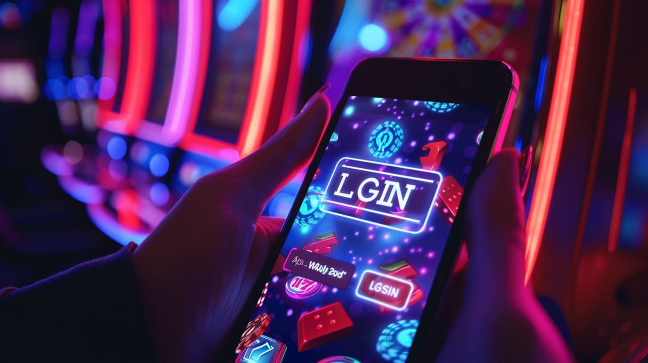 Layar awal aplikasi mobile raja88 slot menampilkan pilihan login dan pendaftaran dengan dukungan pembayaran digital
